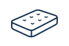 baby mattress icon in dark blue 