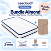 ComfyLove mattress and almond microfiber fitted sheet bundle
